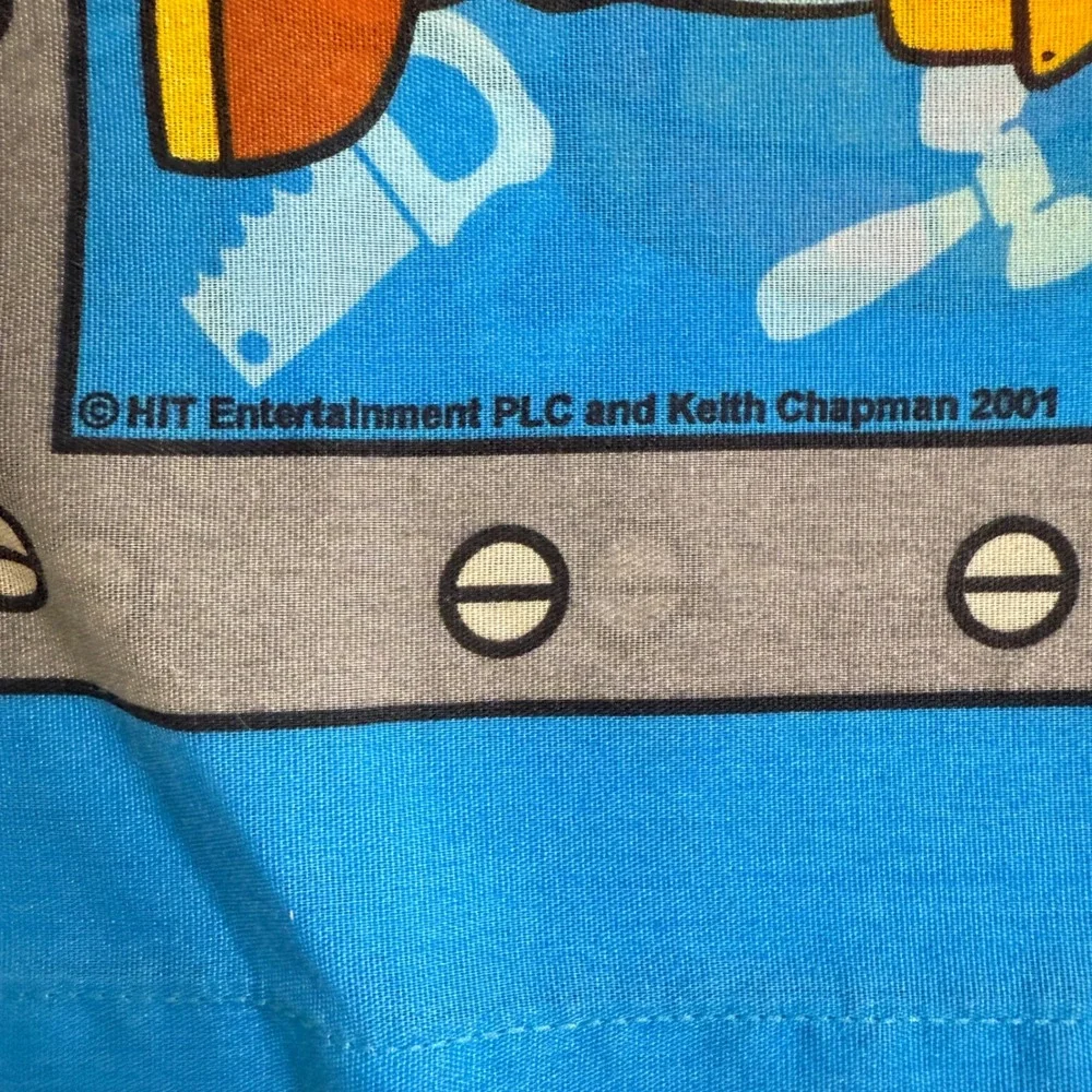 Dan River Bob the Builder Pillowcase Kids Standard Blue Excellent Vintage 2001